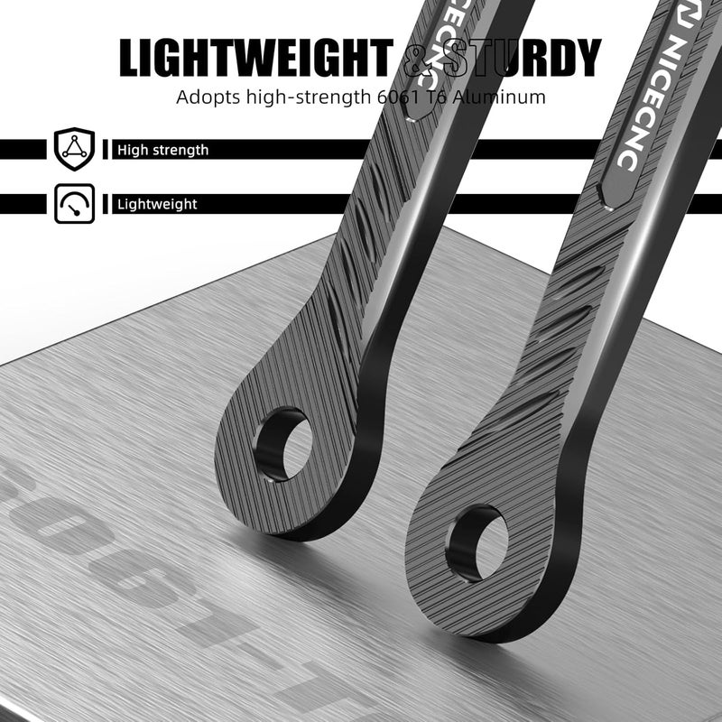 NICECNC Motorcycle Lowering Linkage Drop Link Lower 1.5in/38mm Compatible with Yamaha Tenere 700 /XTZ700 2019-2024, Tenere 700 Rally Edition 2020-2024, BW3-2217M-00-00, Aluminum, CNC, Black - Image 3